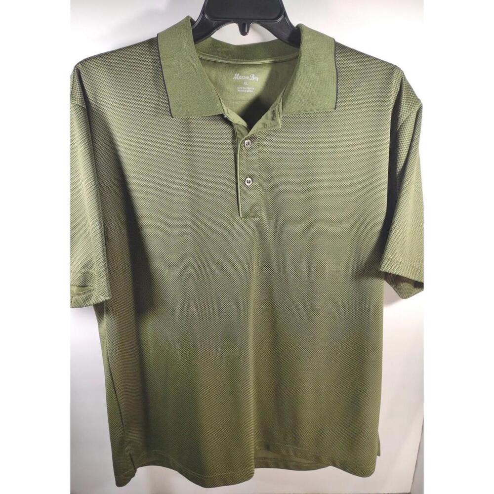 Marino Bay Men's Size XL Short Sleeve Collared Green Golf Polo